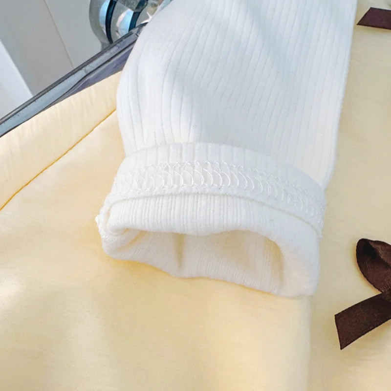 Bow Accent Long Sleeve Baby Dress