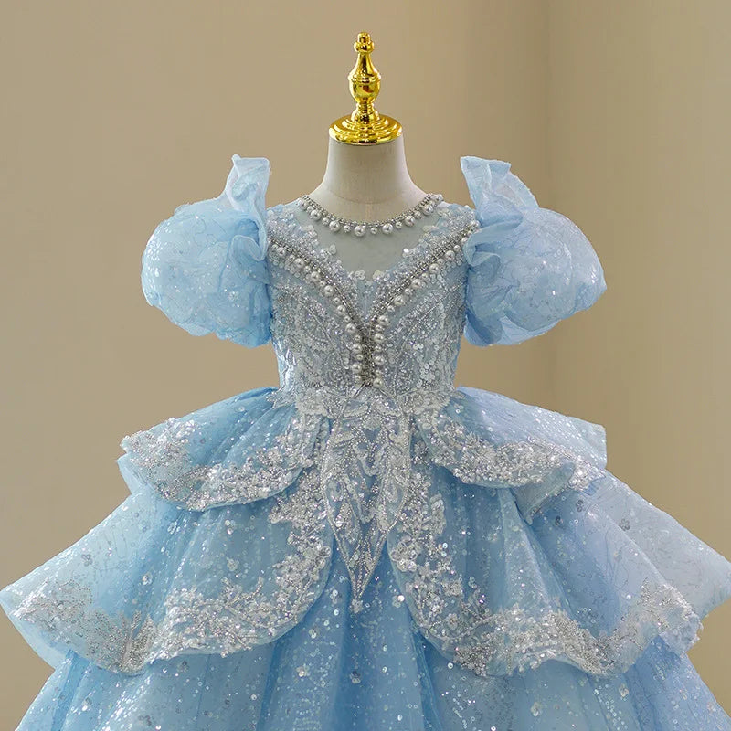 Luxury Blue Princess Dress