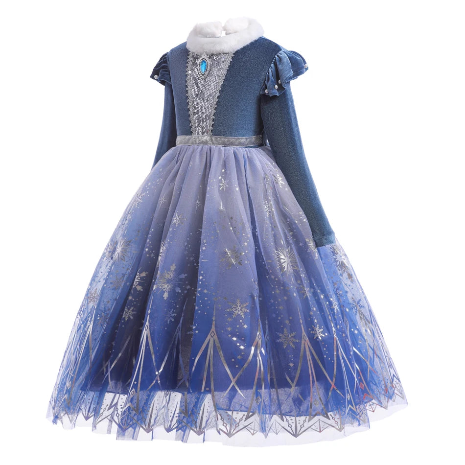Winter Ice Princess Costume – Velvet & Snowflake Tulle