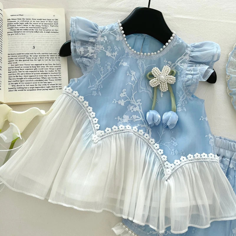 Blue Blossom Girls Set