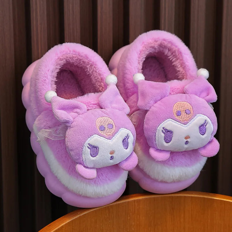 Whimsical Plush Slippers for Girls