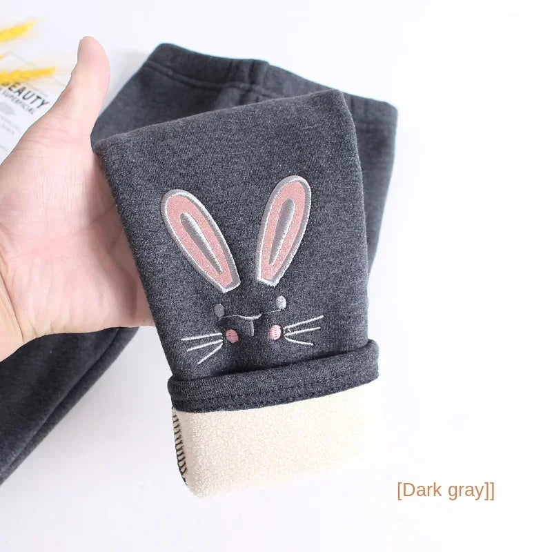 Bunny Cuddles Fleece-Lined Leggings
