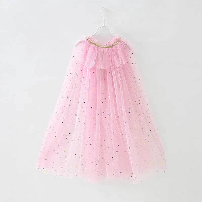 Glitter Star Princess Cape for Girls