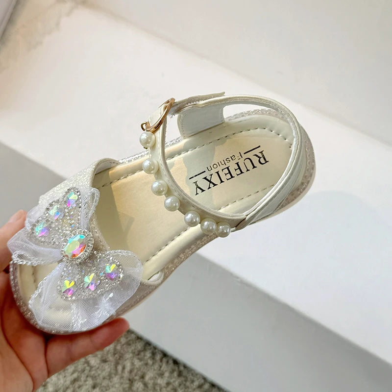 Crystal Bow Princess Sandals