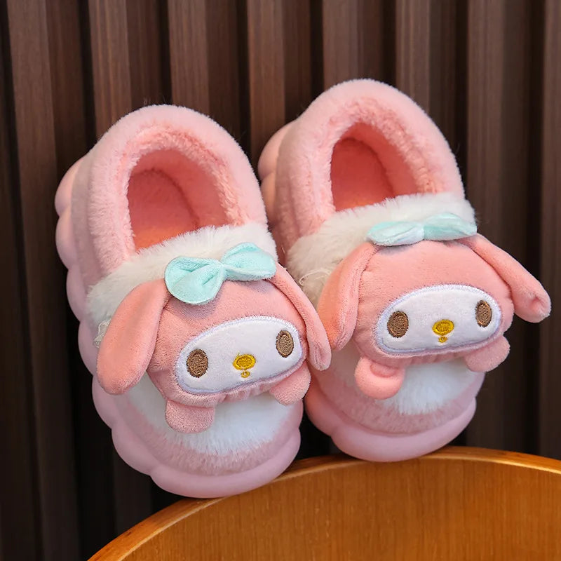 Whimsical Plush Slippers for Girls