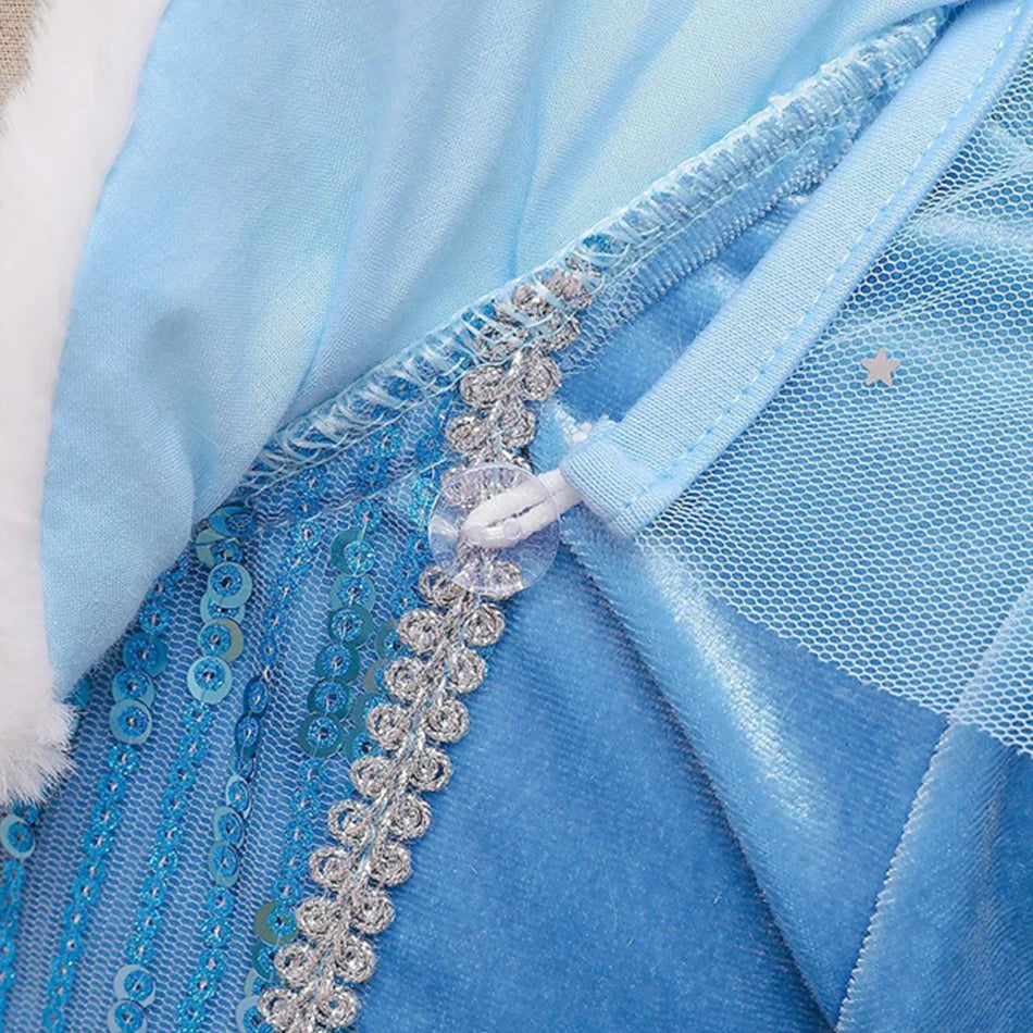 Ice Queen Plush Collar Costume for Girls