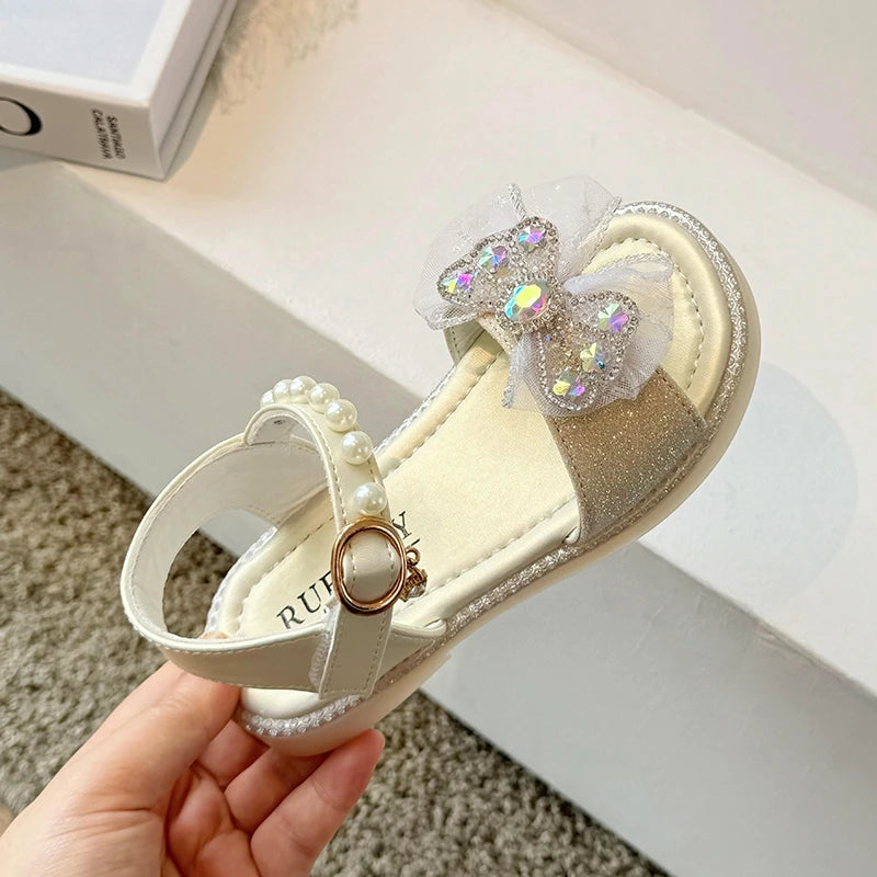 Crystal Bow Princess Sandals