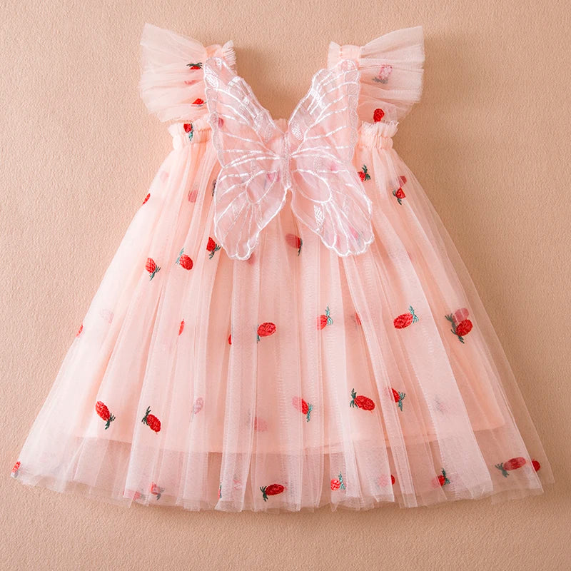 Strawberries Tulle Kids' Dress – Fairy Collection