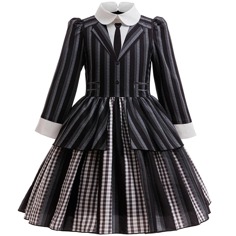 Striped Gothic Costume Dress