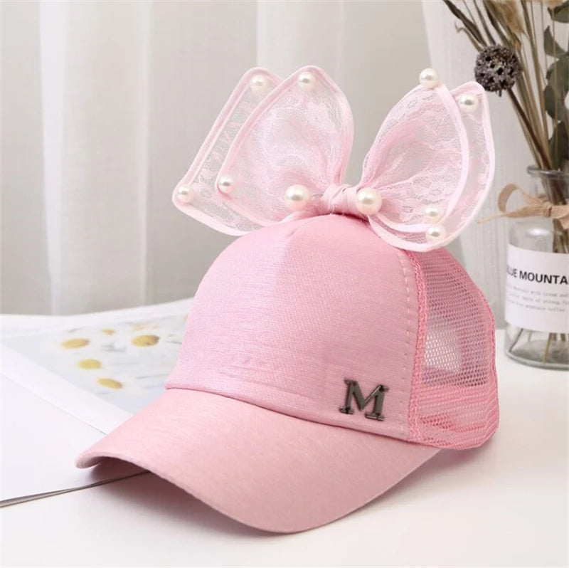 Sparkle Bunny Baseball Cap – Glam Bow Hat for Girls