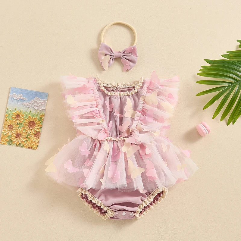 Butterfly Kisses Baby Romper Set
