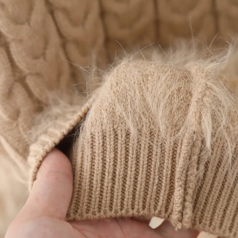 2-Piece Knit & Faux Fur Set