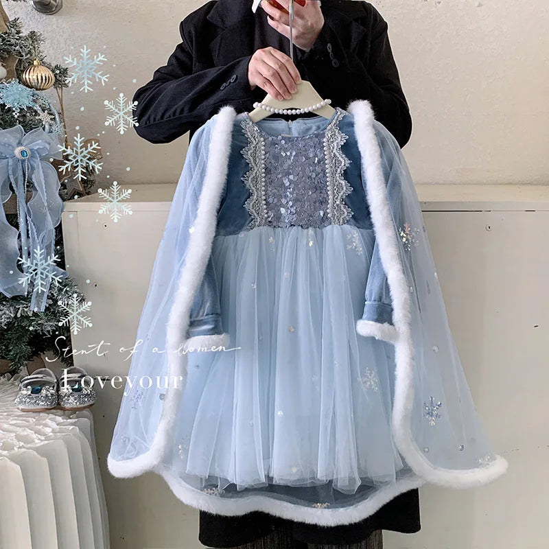 Ice Princess Dress with Cape