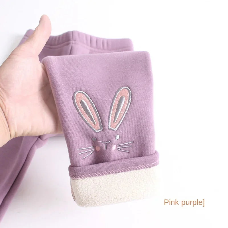 Bunny Cuddles Fleece-Lined Leggings