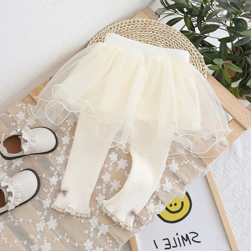 Tulle Skirt Leggings for Girls