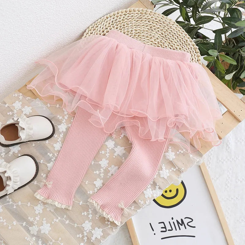 Tulle Skirt Leggings for Girls
