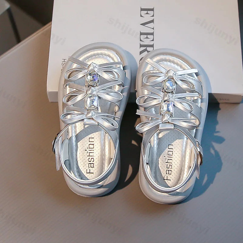 Crystal Bows Sandals
