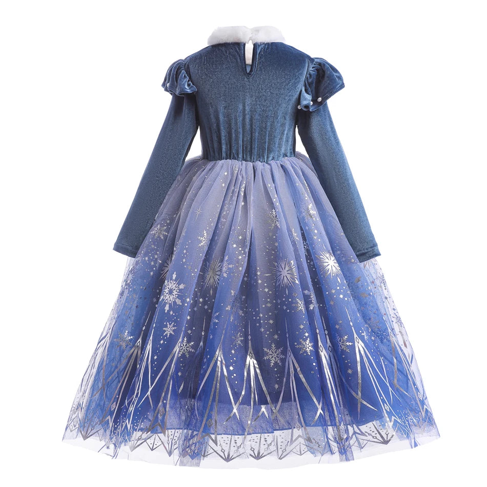 Winter Ice Princess Costume – Velvet & Snowflake Tulle