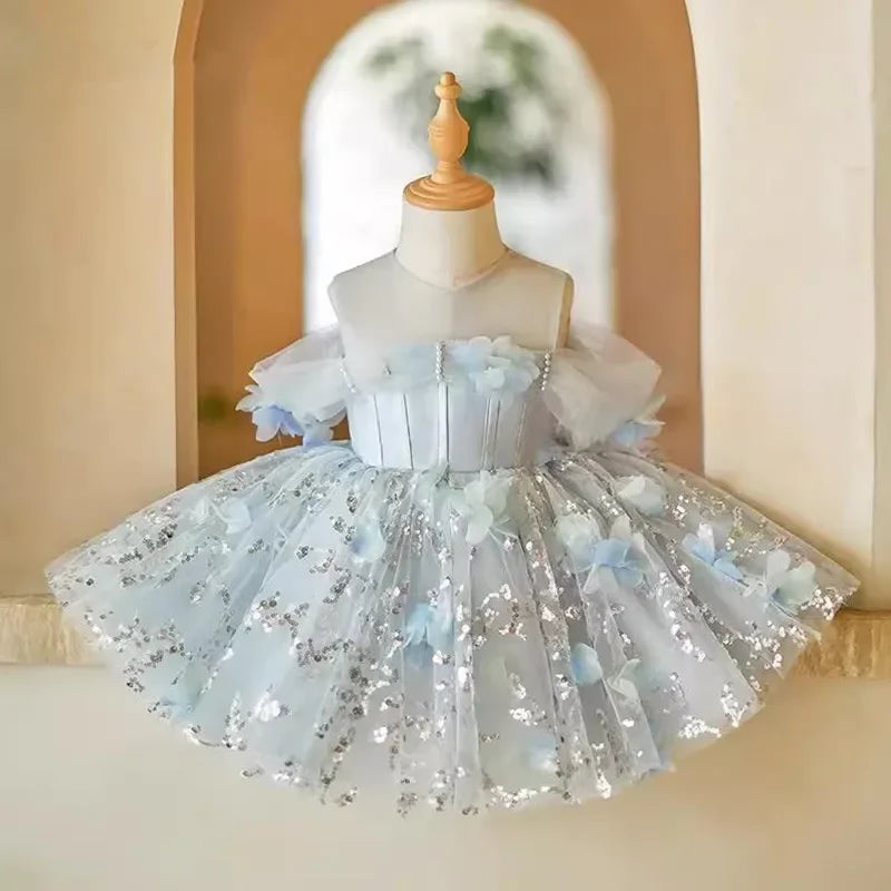 Celestial Bloom Children's Party Dress