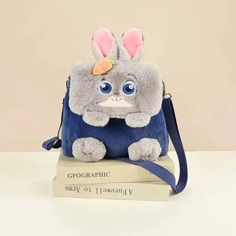Plush Bunny & Fox Crossbody Bag