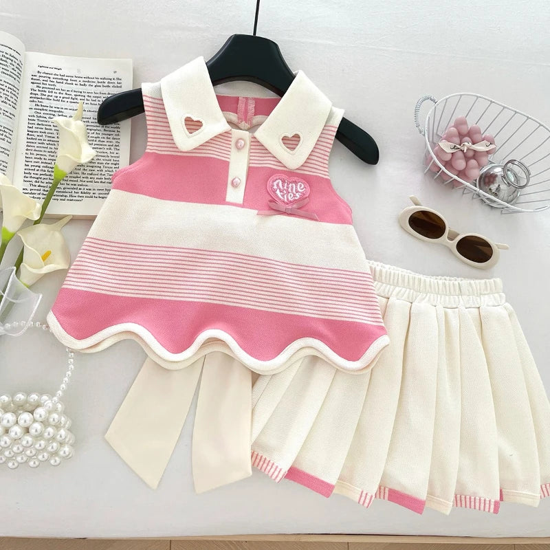 Heart Bow Girls Set