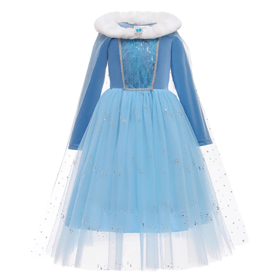 Ice Queen Plush Collar Costume for Girls