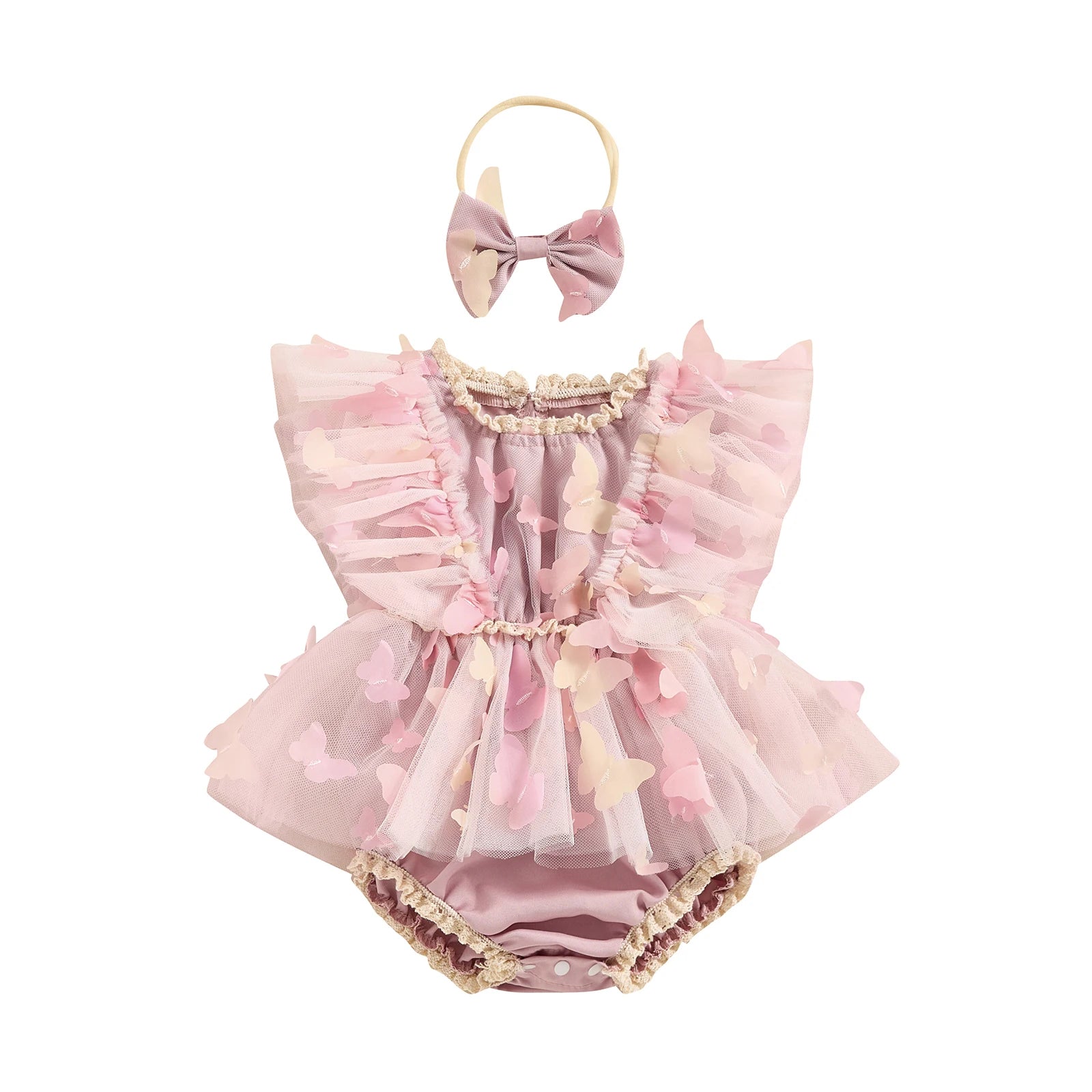 Butterfly Kisses Baby Romper Set