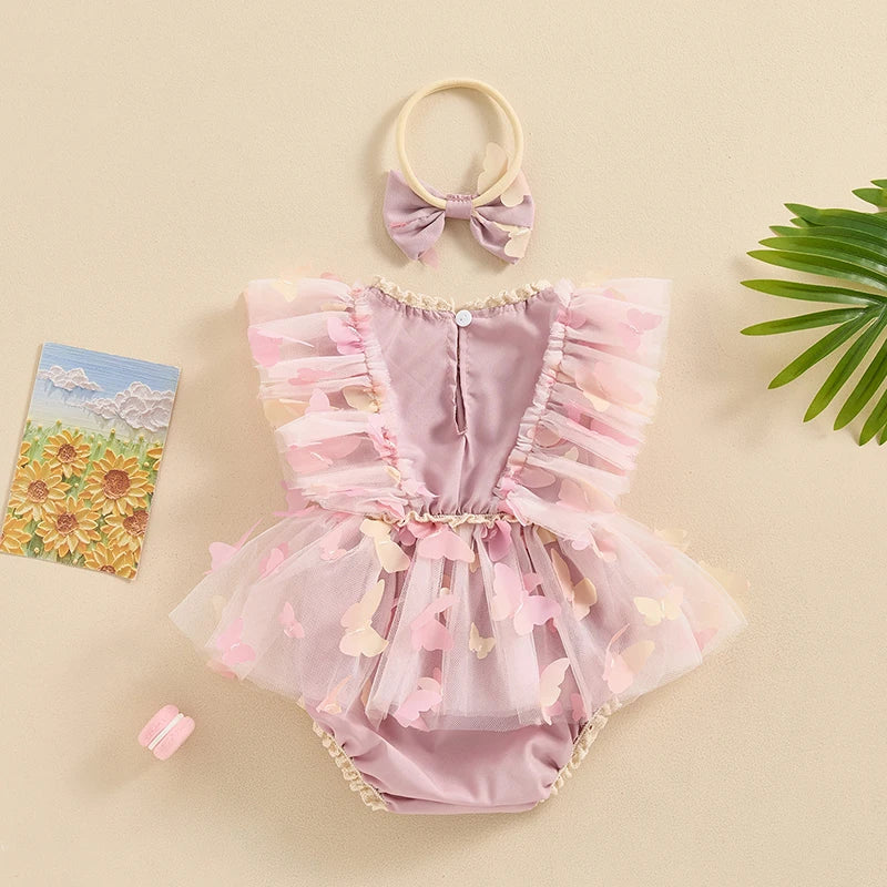 Butterfly Kisses Baby Romper Set