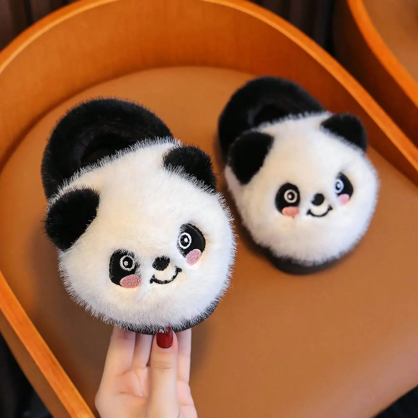Panda Snuggles Plush Slippers