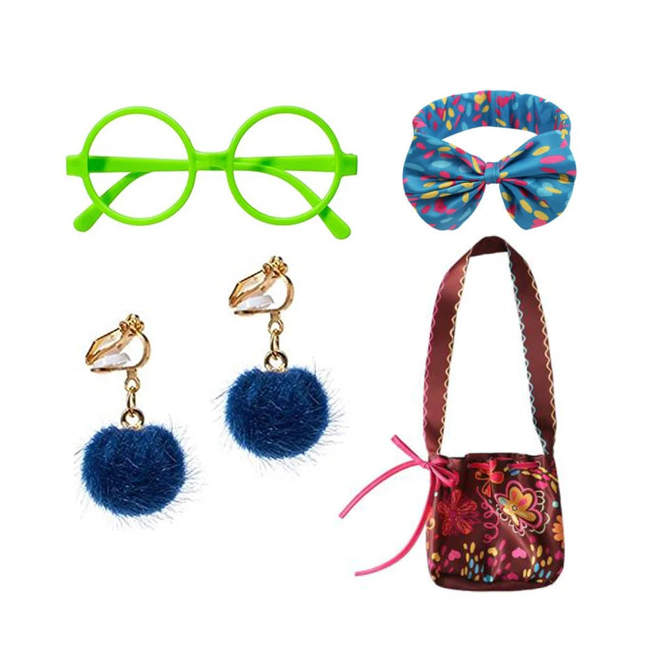 Girls’ Colorful Costume Dress with Accessories