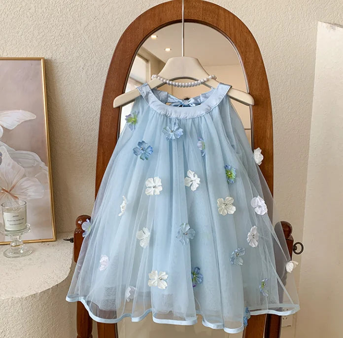 Blue Blossom Breeze Tulle Dress