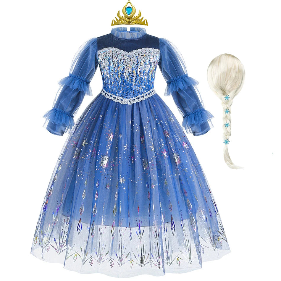 Ice Queen Velvet & Sequin Costume for Girls