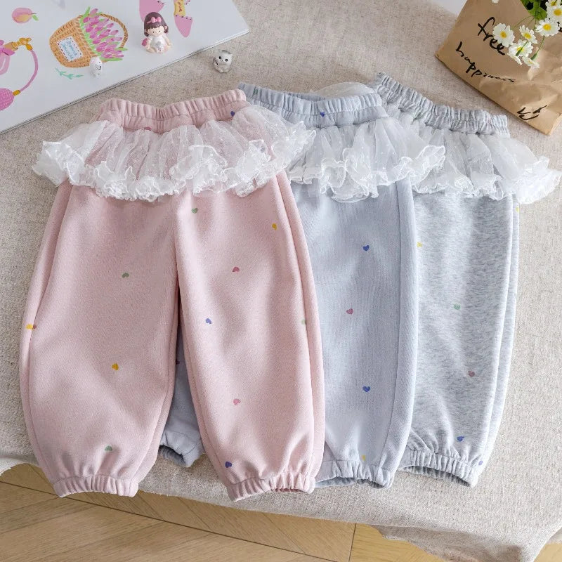 Heart Tulle Ruffle Pants