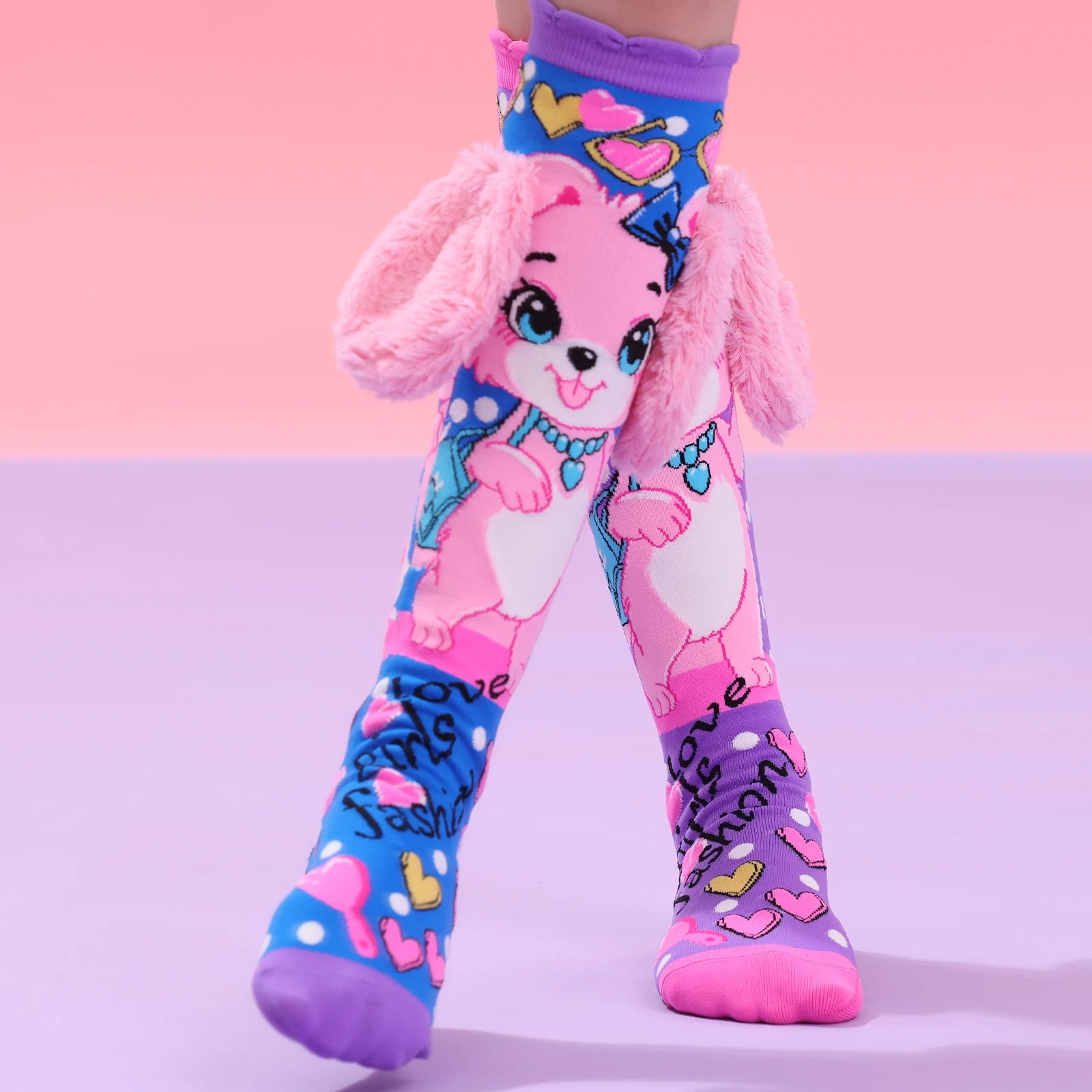 Puppy Love Knee-High Socks – With Floppy Plush Ears