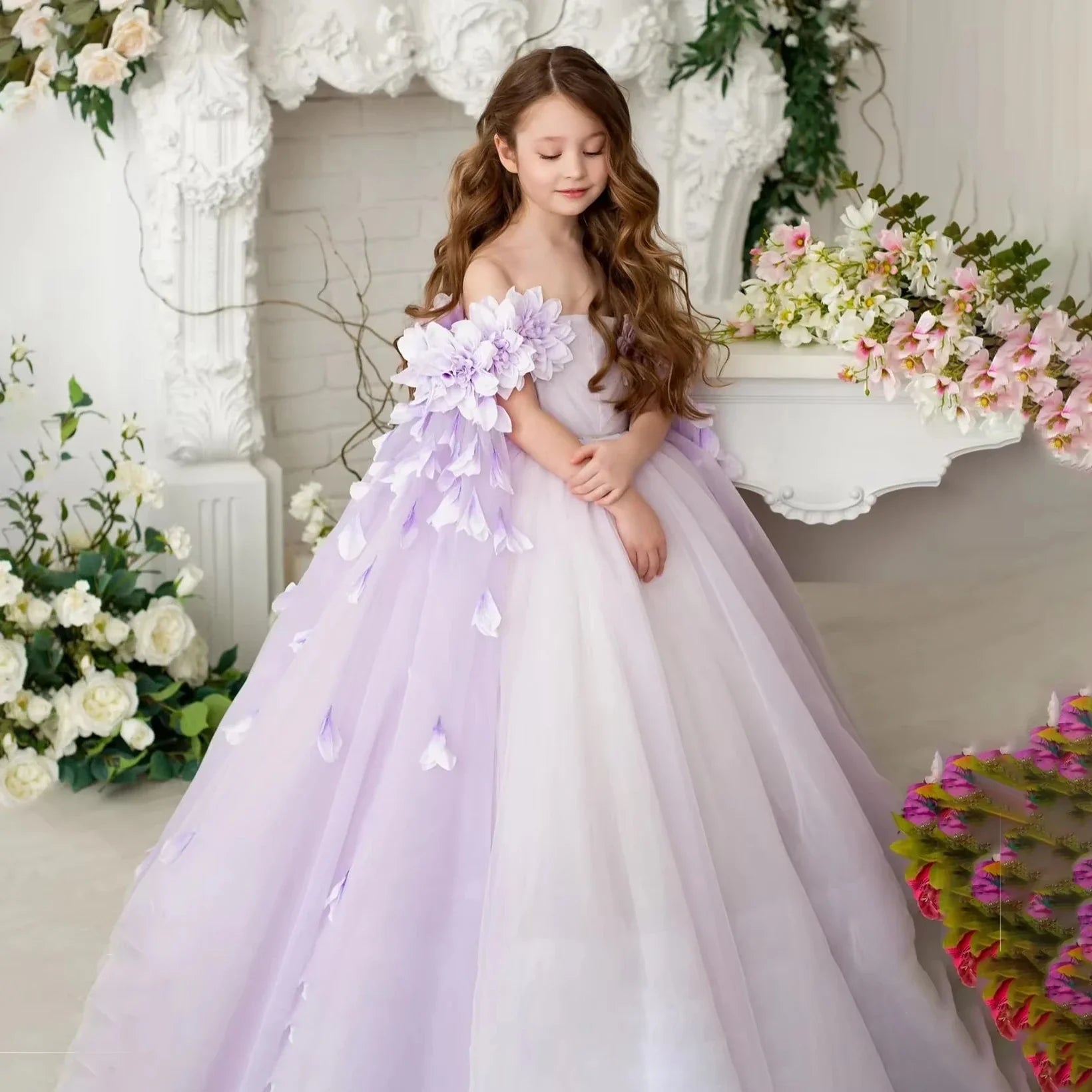 Floral Royalty Kids' Party Dress