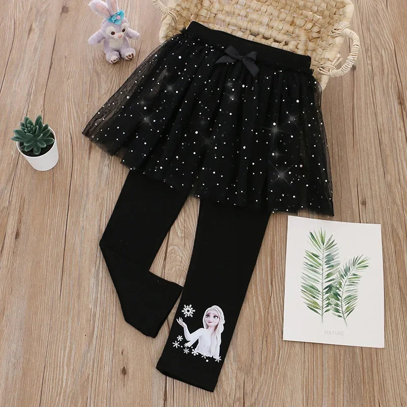 Ice Princess Sparkle Tulle Leggings