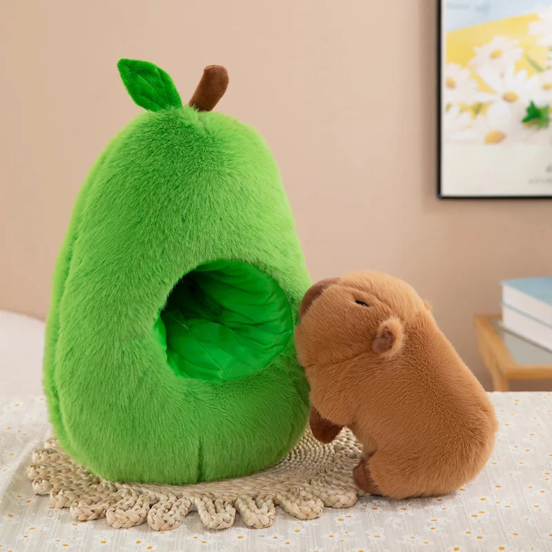 Capybara in Avocado Plush – Fluffy Friends