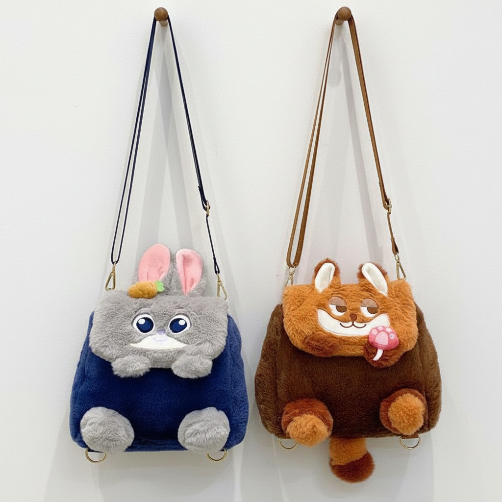 Animal Crossbody Bags - White Background