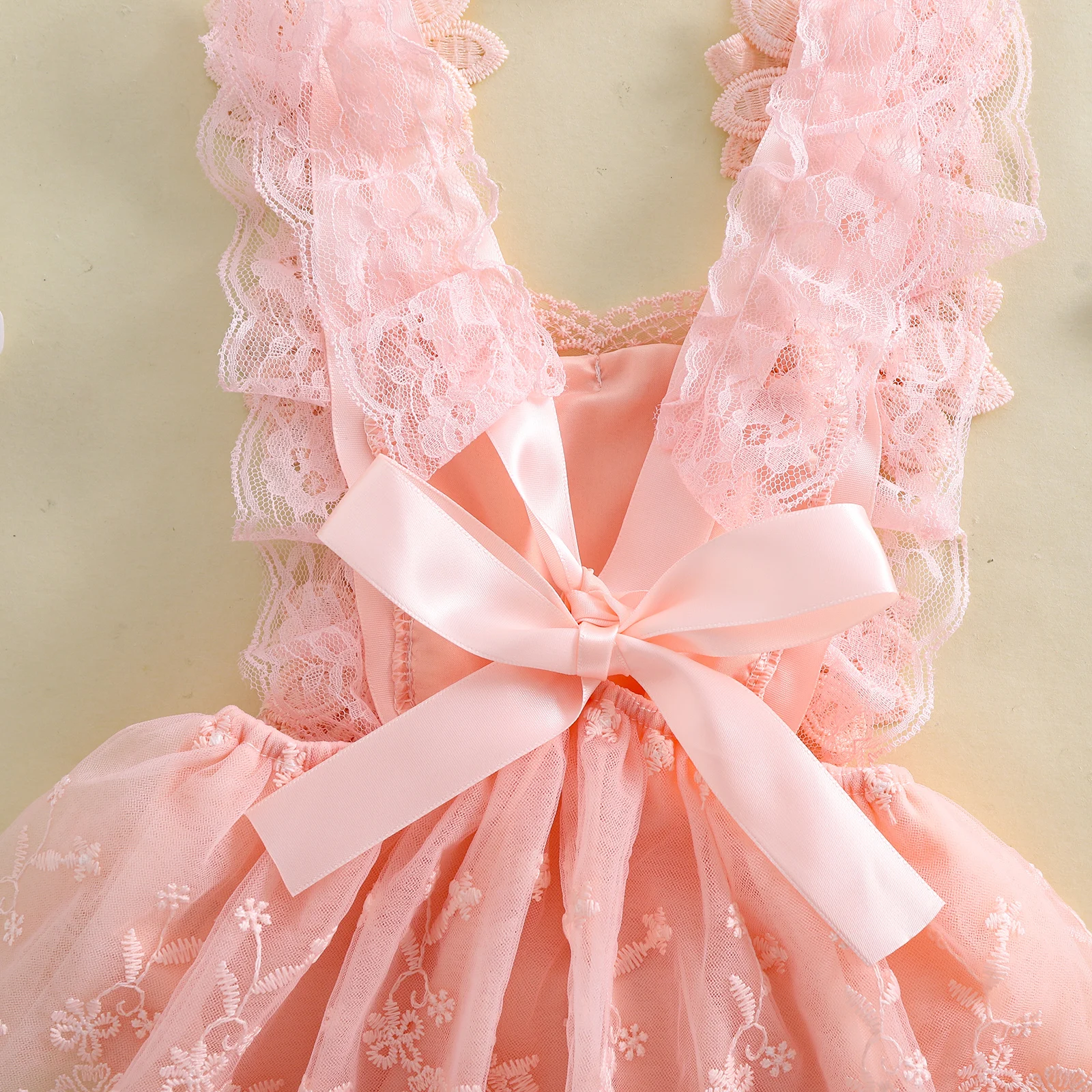 3D Blossom Lace Baby Romper Set