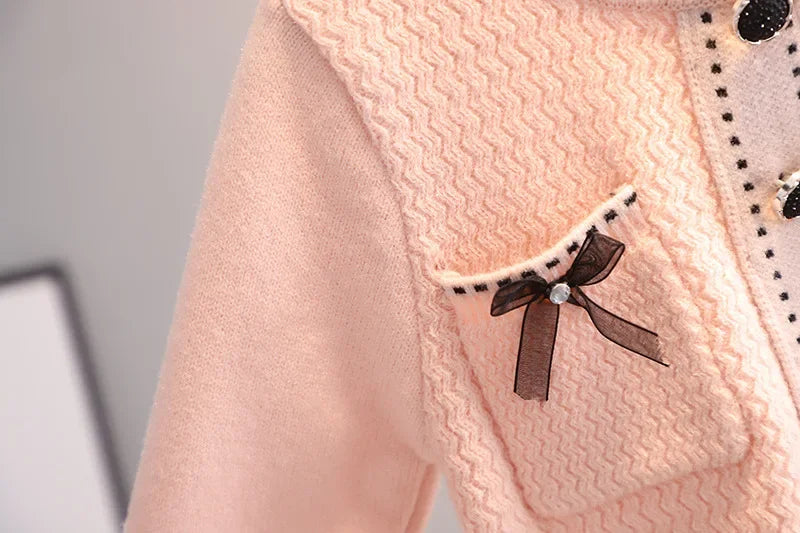 Sweetheart Bows Knit & Tulle Set