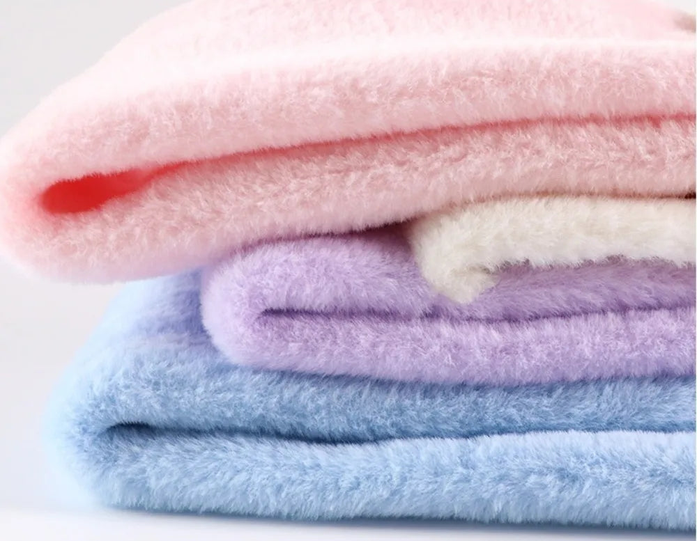 3-Piece Light Blue Winter Hat, Scarf & Gloves Set for Kids