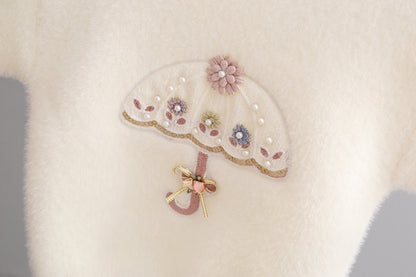Embroidered Umbrella Princess Sweater