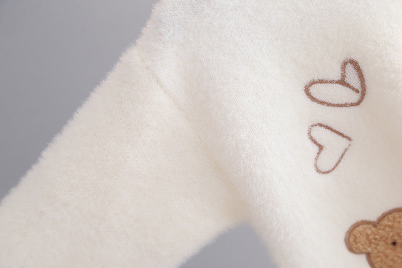 Teddy Patch Knit Sweater