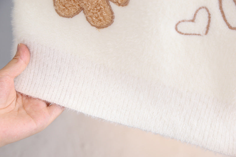 Teddy Patch Knit Sweater