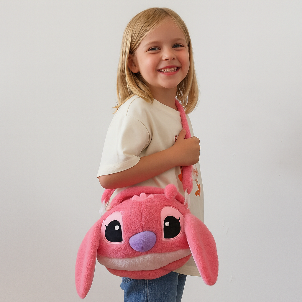 Plush Pink Character Bag