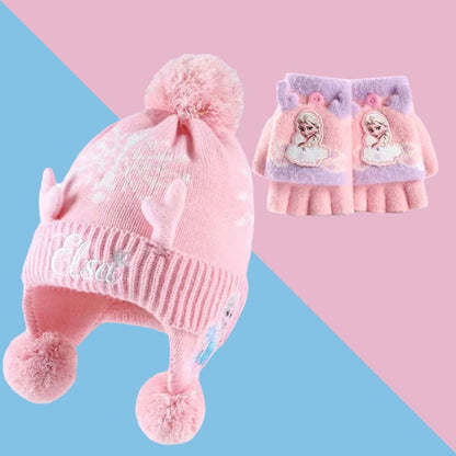 Pink Ice Princess Winter Hat, Scarf & Gloves Set