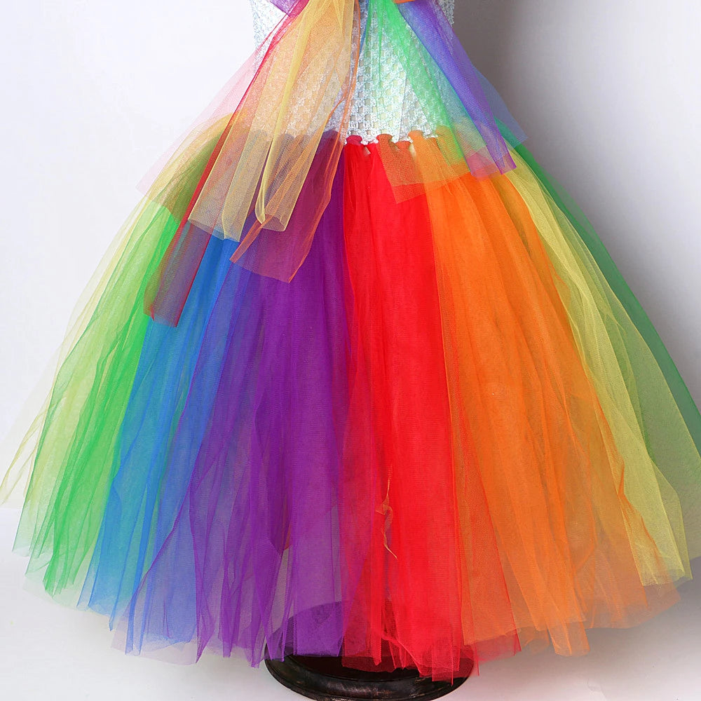 Rainbow Pony Tulle Dress for Girls