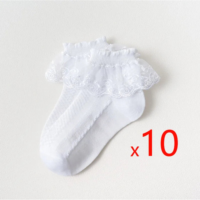 Princess Lace Socks Set – 10 Pairs
