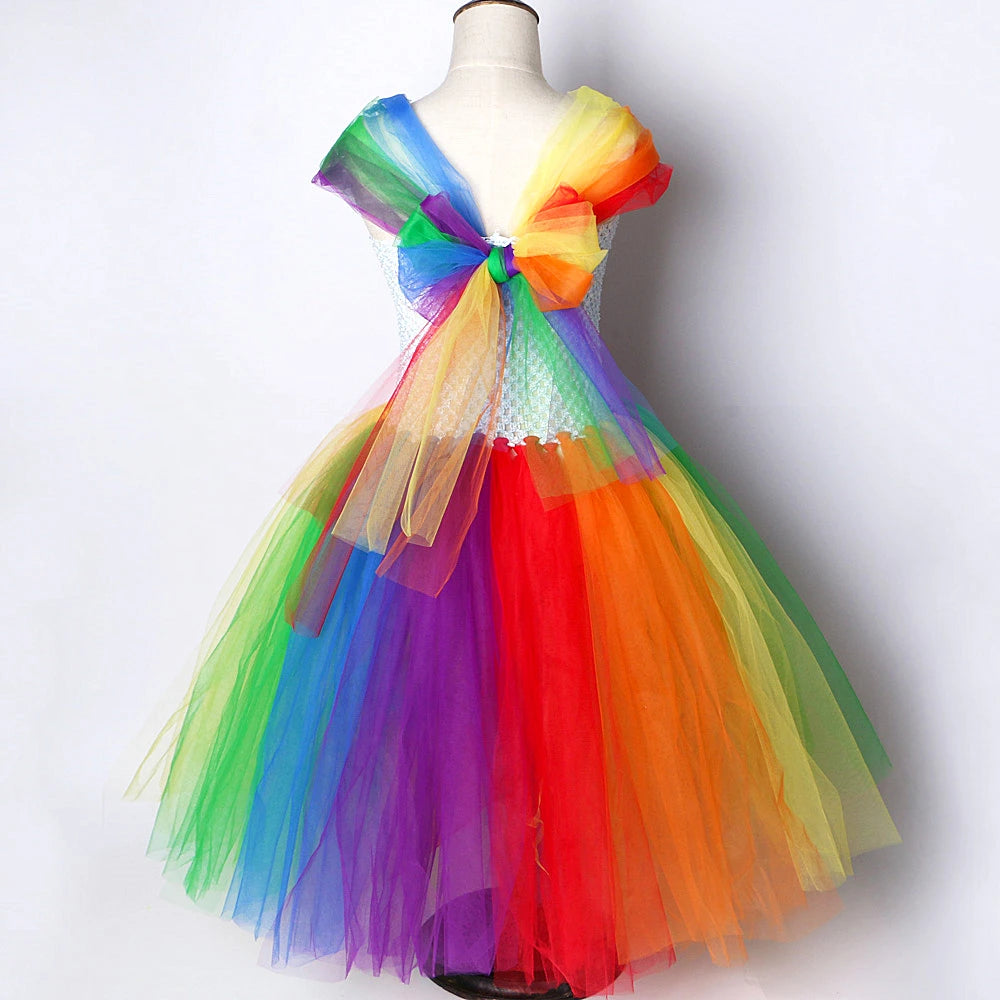 Rainbow Pony Tulle Dress for Girls