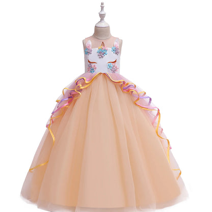 Magical Unicorn Princess Dress with Wings and Headband